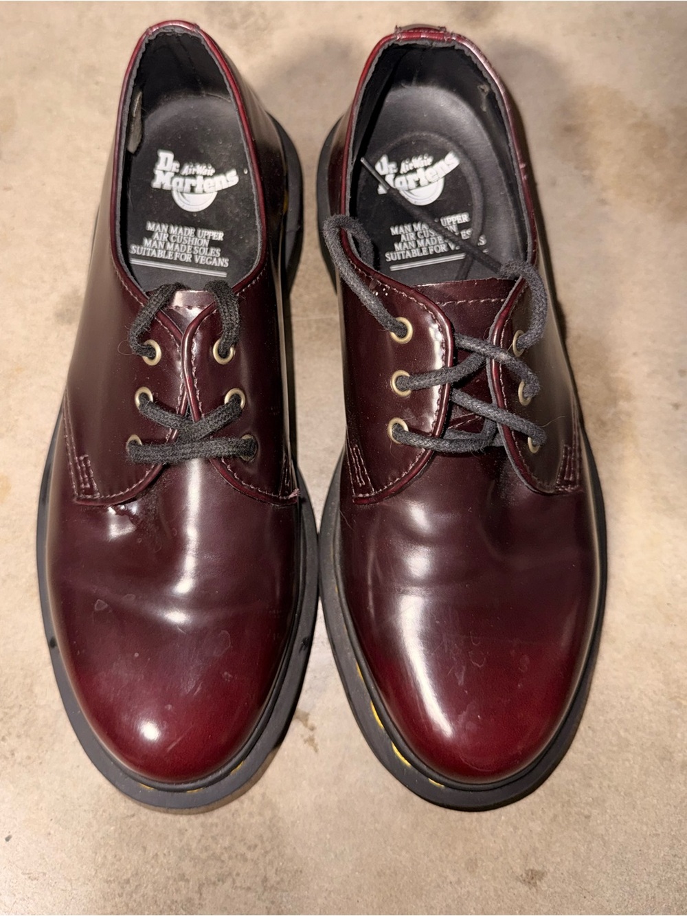 Dr Martens 1461 Cherry Red Oxford Rub Off Vegan Oxfords Shoes Mens 4 Womens 5